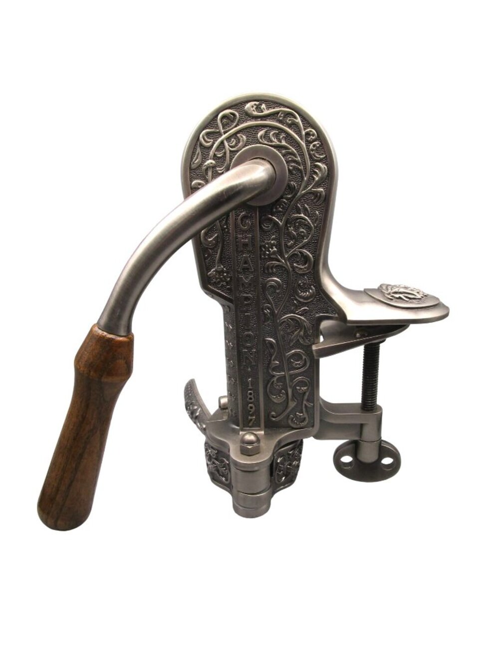 Antique Style Champion 1897 Table Clamp Wine Bottle Opener Ornate Design Rogar